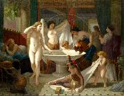 Henri-Pierre Picou Young women bathing. oil on canvas
